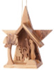 Hand-Carved Olivewood from Bethlehem ON SALE | Star Grotto Ornament with Nativity Scene, 4" | Lindenhaus Imports in Helen, Ga