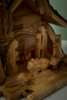 Hand-Carved Olivewood from Bethlehem ON SALE | 1-Piece Grotto Nativity with Silhouette Figures Table Piece, 6" | Lindenhaus Imports in Helen, Ga