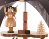 Top rotor featuring Angel and hand-carved tree that rotates. | 3-Tier Wolkenzauber (Winter Magic), 15" 085/P/843/D/N | Handmade in the Erzgebirge region of Seiffen, Germany | Lindenhaus Imports in Helen, Ga