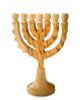 Genuine Olivewood from Israel ON SALE | Hand-Carved Menorah, 5" | Lindenhaus Imports in Helen, Ga