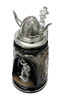 Limited-Edition German Steins ON SALE | Nordic Grotto Stein with Viking, 0.5L | 3.94" 3D, Solid Pewter Helmet Lid with Embossed Nordic Symbols | Lindenhaus Imports in Helen, Ga