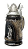 Limited-Edition German Steins ON SALE | Nordic Grotto Stein with Viking, 0.5L | Side Shields Painted with Silver | Lindenhaus Imports in Helen, Ga