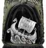 CENTER view features a recessed, 3D Viking ship that is 2.75" tall with embossed Nordic symbols CENTER view features a recessed, 3D Viking ship that is 2.75" tall with embossed Nordic symbols