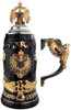 Limited-Edition German Steins ON SALE | This stein, featuring the German eagle is a fine combination of fine ceramic, genuine pewter, and 24K gold accents! The German Eagle incorporated in this stein symbolizes strength, pride, and steadiness. | Deutschland with 3D Eagle and 24K Gold, 0.75L | Lindenhaus Imports in Helen, Ga