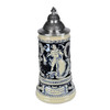 Limited-Edition Authentic German Beer Steins ON SALE | Thewalt 1893 Collection | The center panel depicts "Fridolin the Drunken Son" and the inscription translates as follows:
German: "Mutter lass die Tuere offen, Dein Soehnlein komt and ist besoffe"
English: "Dear mother, leave the door unlocked. Your sonny-boy comes home drunken like a judge" | Thewalt 1893 Collection 'Fridolin the Drunken Son' Stein, 0.75L | Lindenhaus Imports in Helen, Ga