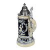 Limited-Edition, Authentic German Beer Steins ON SALE | Thewalt 1893 Collection | Features shield and cherubs with musical instruments on both sides | Thewalt 1893 Collection | 'Fridolin the Drunken Son' Stein, 0.75L | Lindenhaus Imports in Helen, Ga