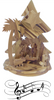 Hand-Carved Olivewood from the Holy Land ON SALE! | Musical Tree-Shaped Grotto with Nativity Scene and Music Box, 6" | Lindenhaus Imports in Helen, Ga