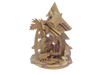 Hand-Carved Olivewood from the Holy Land ON SALE! | Musical Tree-Shaped Grotto with Nativity Scene and Music Box, 6" | Lindenhaus Imports in Helen, Ga