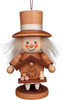 ULBRICHT® Black Forest Fellow Ornament with Cuckoo Clock, 4.5" | Natural