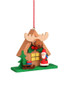 ULBRICHT® Santa with Elk House Ornament, 2.5"