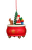 ULBRICHT® Red Music Box Ornament with Santa, 3"