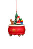 ULBRICHT® Red Music Box Ornament with Santa, 3"
