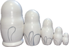 Mini White Cat Matryoshka Nesting Doll