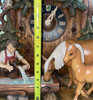 Massive 3 Feet Tall Authentic Black Forest Cuckoo Clock ON SALE! | BOTTOM: tape measure for scale to reflect the Bavarian boy at approx. 7.5"" tall and the horses at approx. 8" tall. || 8-Day Musical Bavarian Boy with 2 Horses, 36" 86297-8Tbu || Lindenhaus Imports in Helen, Ga