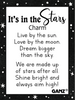 It's in the Stars poem card