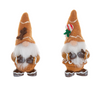 Inspirational Gnomes ON SALE! || FRONT VIEW: Each order comes with 1 gnome of your choice: (A) Gingerbread Gnome with Gingerbread Man on top of hat and/or (B) Gingerbread Gnome with a decorative candy cane on top of hat. || Gingerbread Greetings Gnome EX21284 || Lindenhaus Imports in Helen, Ga