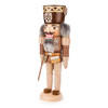 Authentic German Nutcrackers ON SALE! | Features real rabbit fur, hand-painted natural brown eyes, wooden sword and pouch on hips in a natural wood finish, and lever on back to open and close mouth || The Bergmann (Miner) with Natural Wood Finish, 16" 024/N/068/D || Handmade in the Erzgebirge region of Seiffen, Germany || Lindenhaus Imports in Helen, Ga