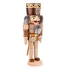 Authentic German Nutcrackers ON SALE! | Features real rabbit fur, hand-painted natural brown eyes, wooden sword and pouch on hips in a natural wood finish, and lever on back to open and close mouth || The Bergmann (Miner) with Natural Wood Finish, 16" 024/N/068/D || Handmade in the Erzgebirge region of Seiffen, Germany || Lindenhaus Imports in Helen, Ga