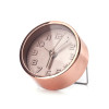 Make time an art form with the Mini Copper Alarm Clock! A bold way to keep the time, this clock's steel-plated face is both elegant and impactful. It's time to revamp your desk décor and keep track of your busy schedule with style! Order yours now! || Mini Copper Alarm Clock, 2" AC/K/LI/10-A/Copper; battery included || Lindenhaus Imports in Helen, Ga