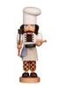 Authentic German Nutcrackers ON SALE! | FRONT: features real rabbit fur, handcrafted spatula and cooking pan, traditional chef's hat, natural wood finish with lever on back to open and close mouth. || The Küchenchef (Chef), 16" 32/N/569/CU || Handmade in the Erzgebirge region of Seiffen, Germany || Lindenhaus Imports in Helen, Ga