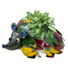 Exclusively Online ONLY || Handcrafted with care using recycled metal, this planter is not only eco-friendly but also durable and unique. || The Hedgehog Planter Sculpture, 8" E911/TS/900 || Lindenhaus Imports in Helen, Ga