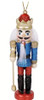 Nutcracker Ornaments ON SALE! | Features traditional King attire with eye-catching glitter accents, large gold scepter, lever on back to open and close mouth, gold string attached to top for hanging, and solid base for standing. || King Nutcracker Ornament with Large Sceptor, 5" G/NTCRKR-2 || Lindenhaus Imports in Helen, Ga