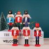 Nutcracker Ornaments ON SALE! | Features 6 nutcracker variations including traditional attire with eye-catching accents, lever on back to open and close mouth, gold string attached to top for hanging, and solid base for standing. || 6-pc. Traditional Nutcracker Ornament Set, 5" NTCRKR || Lindenhaus Imports in Helen, Ga