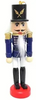 Nutcracker Ornaments ON SALE! | Features traditional soldier attire with eye-catching accents, lever on back to open and close mouth, gold string attached to top for hanging, and solid base for standing. || The Soldier Nutcracker Ornament with Navy Coat, 5" NTCRKR-5 || Lindenhaus Imports in Helen, Ga