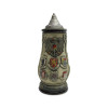 Deutschland Coat of Arms Edelweiss Rustic Beer Stein S4227