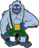 Features metal hat pin clasp on the back and the iconic Yeti dressed in traditional lederhosen holding a beer mug. || Collectible Yeti in Lederhosen with Beer Mug Oktoberfest Hat Pin HP-OK-04