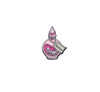 Pink 'Emotions' Potion Bottle enamel pin with floating skulls HP-31