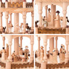 Close up view of each level on the 4-Tier Christ Nativity Scene German Pyramid