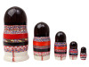 Rear side view of the 5pc. Inuit Alaskan Princess Matryoshka Nesting Doll Set 191055