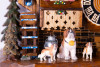 Hand-carved dogs