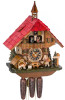 Hönes The Titisee Hiker and St. Bernard Musical 8-Day Chalet with Bell Tower German Cuckoo Clock 8640T