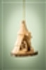 3D Nativity Scene Olivewood Bark Tree Ornament