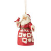 Nordic Noël Santa with Cardinal Ornament 6017028 | Jim Shore™ Nordic Noël Collection