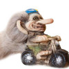 Motorcycle Troll with Swedish Helmet #155 | Original NyForm Trolls from Norway
