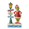 LED Light-Up Grinch by Lamppost Figurine 6012699 | Jim Shore™ The Grinch™ Collection