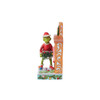 SIDE - The Grinch Stuffing Christmas Tree up Chimney Figurine 6015214