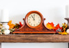 Decorative front view of the Scottsville Tambour Chiming Mantel Clock