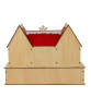 Back view of Light-Up Santa's Workshop Wooden Centerpiece