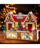 Kurt S. Adler™ LED Light-Up Wooden Santa's Workshop Centerpiece measuring 10-inches tall
