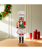 Decorative Christmas view of the African American Gingerbread Chef Nutcracker F2225