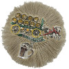 Beer Harvest Oktoberfest with Charm Deluxe German Fringed Hat Lapel Pin Beer Harvest Oktoberfest with Charm Deluxe German Fringed Hat Lapel Pin