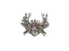 Stag and Rifles Deluxe German Hat Lapel Pin 635PH Stag and Rifles Deluxe German Hat Lapel Pin 635PH