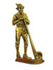 Alpine Horn Player Germany Gold Deluxe Lapel Hat Pin