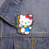 Hello Kitty Retro Rainbow Enamel Hat Pin