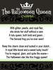 The Halloween Queen Frog Poem Card