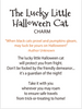 The Lucky Little Halloween Cat Poem Card